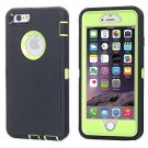 for Apple iPhone 6/6S Case Built Screen Protector Tough 3 in1 Rugged Black/Green