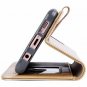 For Samsung Galaxy S7 Edge Case PU Leather Wallet Wrist Strap Credit Card Gold
