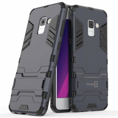 For Galaxy S8 Plus Case Hybrid Slim Fit Phone Cover Case with Kickstand Navy