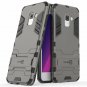 For Galaxy A8 Plus 2018 Case Hybrid Slim Fit Matte with Kickstand Gray
