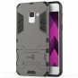 For Galaxy A8 Plus 2018 Case Hybrid Slim Fit Matte with Kickstand Gray