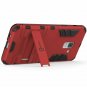For Galaxy A8 Plus 2018 Case Hybrid Slim Fit Matte with Kickstand Red