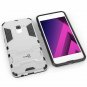 For Galaxy A8 Plus 2018 Case Hybrid Slim Fit Matte with Kickstand Silver