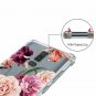 For Galaxy J8 2018 Case Shockproof Clear Floral Pattern Soft Flexible Purple