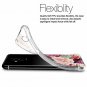 For Galaxy J8 2018 Case Shockproof Clear Floral Pattern Soft Flexible Purple