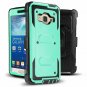 For Grand Prime Case Kickstand Shock Absorption Hybrid Dual Layer Rugged Mint