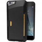 For iPhone 6/6s Plus Case Wallet Protective Credit Card Cover Midnight Black