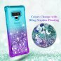 For Samsung Galaxy Note 9 Case Quicksand Series Glitter Flowing Aqua/Purple