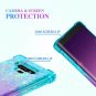 For Samsung Galaxy Note 9 Case Quicksand Series Glitter Flowing Aqua/Purple