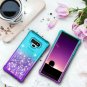For Samsung Galaxy Note 9 Case Quicksand Series Glitter Flowing Aqua/Purple