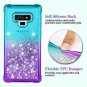 For Samsung Galaxy Note 9 Case Quicksand Series Glitter Flowing Aqua/Purple