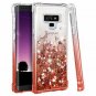 For Samsung Galaxy Note 9 Case Quicksand Series Glitter Flowing Gradient Coral