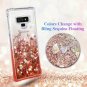 For Samsung Galaxy Note 9 Case Quicksand Series Glitter Flowing Gradient Coral