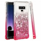 For Samsung Galaxy Note 9 Case Quicksand Series Glitter Flowing Gradient Pink