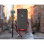 For iPhone Xs Max Case Shock Absorption TPU Bumper Black/Red