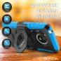 For Moto E4 Case New 4th Generation Series Belt Clip Holster Kickstand Blue