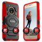 For Moto E4 Case New 4th Generation Series Belt Clip Holster Kickstand Red