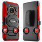 For Moto E4 Case New 4th Generation Series Belt Clip Holster Kickstand Red