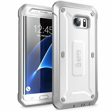 Samsung Galaxy S7 Edge Case Full-Body Rugged Holster TPU White/Gray