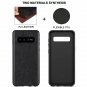 For Galaxy S10 Plus Case Leather Flexible TPU Silicone Hybrid Slim Black