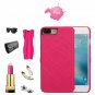 For iPhone 7/8 Plus Case 3D Mirror Series Cards Holder Wallet Style Flip Pink