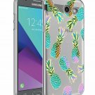 For Galaxy J7 V Case Slim Shockproof Clear Soft Flexible TPU Pinneapples