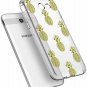 For Galaxy J7 V Case Slim Shockproof Clear Soft Flexible TPU Gold Pinneapples