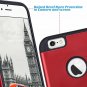For iPhone 6S/6 Case Slim Fit Dual Layer Soft Silicone  Hard Back Red/Black