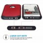 For iPhone 6S/6 Case Slim Fit Dual Layer Soft Silicone  Hard Back Red/Black