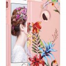 For iPhone 6S/6 Case Slim Fit Dual Layer Soft Silicone  Hard Back Pink Flower