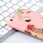 For iPhone 6S/6 Case Slim Fit Dual Layer Soft Silicone  Hard Back Pink Flower