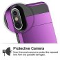 For iPhone Xs Max Case Wallet Card Holder Sliding Cover Credit Card Slot Purple