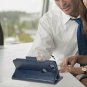 For Google Pixel 2 Case Premium Vegan Leather 2-Way Stand Flip Folding Blue