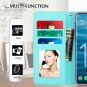 For Galaxy S10 Plus Case Wallet Luxurious Romantic Carved Makeup Mirror MintGree