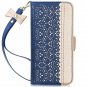 For Samsung Galaxy S10e Case Wallet Luxurious Carved Inside Mirror Navy Blue