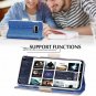 For Samsung Galaxy S10e Case Wallet Luxurious Carved Inside Mirror Navy Blue