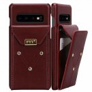 For Samsung Galaxy S10 Plus Case Lightweight Protective Card Slots Wine Red
