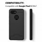 For Google Pixel 3 Case Wallet Dual Layer with Card Slot Holder Kickstand Black