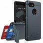For Google Pixel 3 Case Wallet Dual Layer Card Slot Holder Kickstand Navy Blue