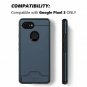 For Google Pixel 3 Case Wallet Dual Layer Card Slot Holder Kickstand Navy Blue