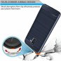 Galaxy J8 2018 Case Dretal Carbon Fiber Shock Resistant Brushed Texture Navy