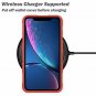 For iPhone XR Case Wallet Wireless Charger Detachable Vegan Leather Red