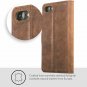 For iPhone 7 Case, Snakehive Genuine Leather Wallet with Viewing Stand Brown