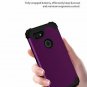 For Google Pixel 3 XL Case Three Layer Heavy Duty Hybrid Sturdy Purple/Black