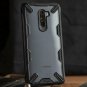 For Pocophone F1 Case Ergonomic Transparent Tough Fusion X Designed Style Black