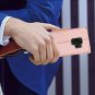 For Samsung Galaxy S9 Wallet Case with Card Holders Mirror Wristlet Pink