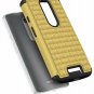 For Motorola Verizon Turbo 2 Case Heavy Duty Shock Absorbing Hybrid Stud Gold