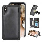 iPhone Xs Max Wallet Case Card Holder Premium Leather Magnetic Closure Black