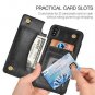 iPhone Xs Max Wallet Case Card Holder Premium Leather Magnetic Closure Black