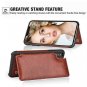 iPhone Xs Max Wallet Case Card Holder Premium Leather Magnetic Closure Brown